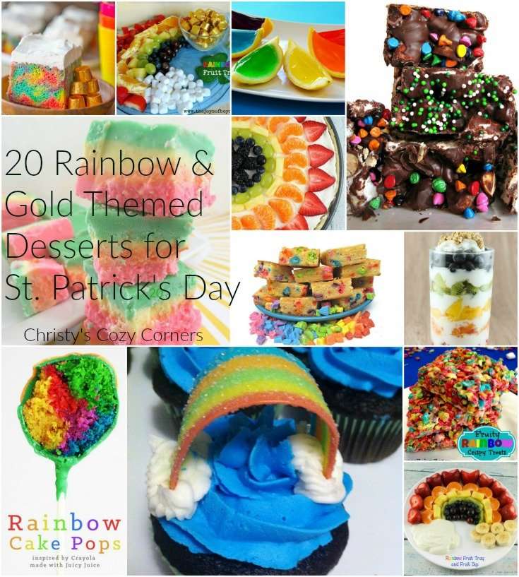 20 Gold and Rainbow Themed Desserts for St. Patrick's Day