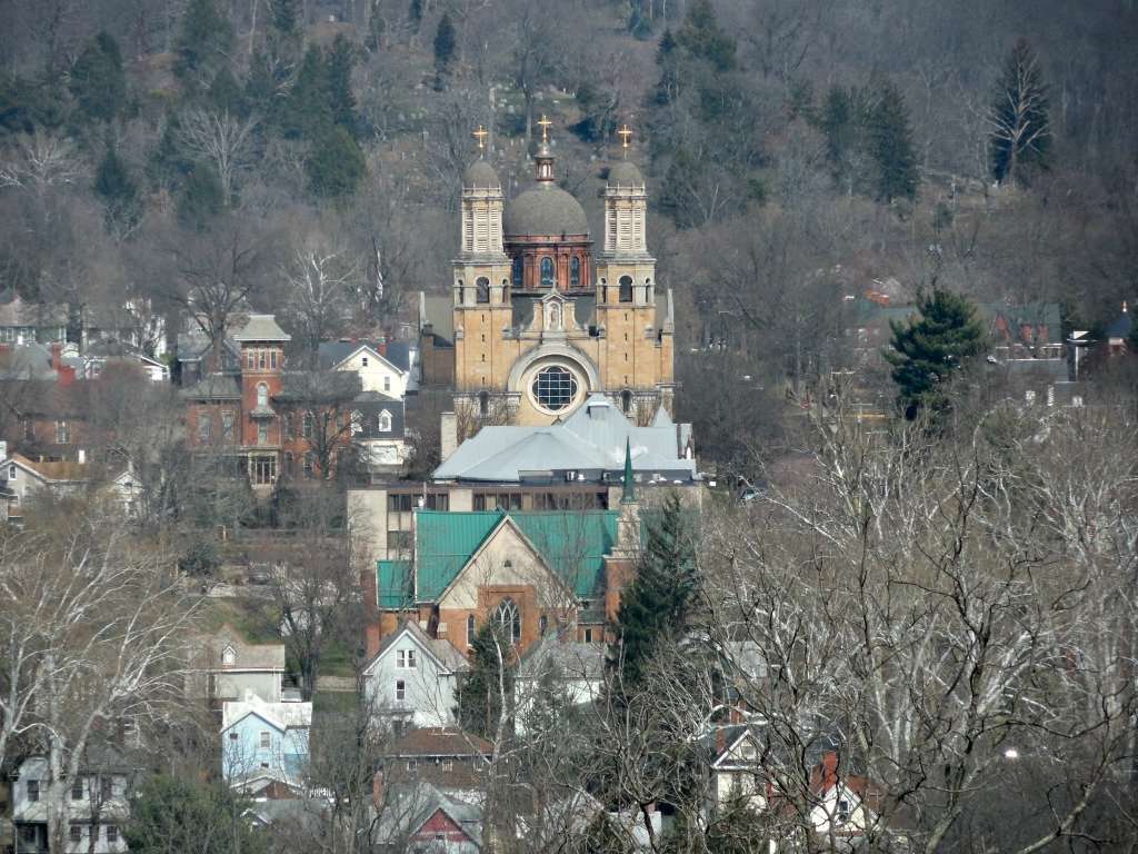 The Basilica of Saint Mary and The House on Harmar Hill in Marietta, Ohio