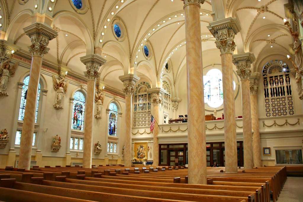 The Basilica of Saint Mary and The House on Harmar Hill in Marietta, Ohio