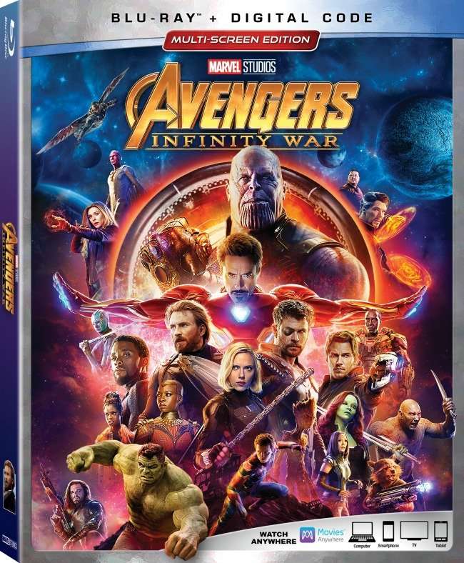 Avengers Infinity War Blu-Ray and Digital with Bonus Features