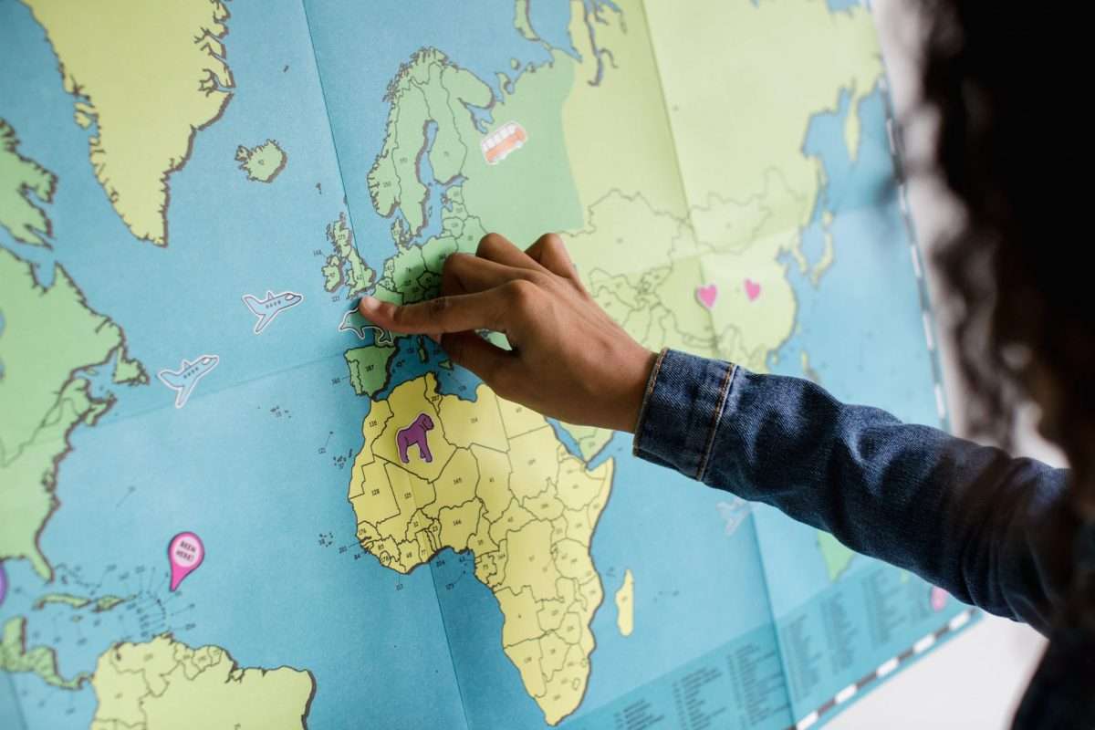 Maps make good wall hangings for children