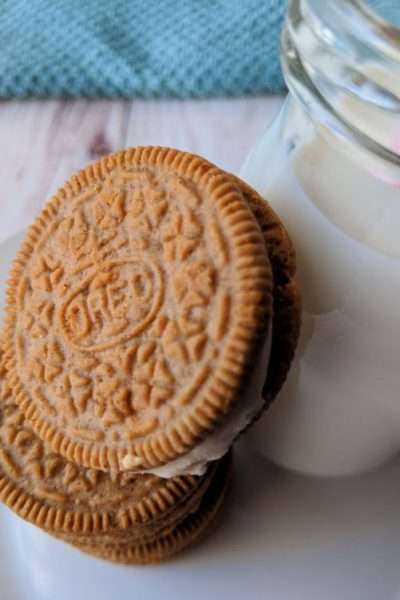 Carrot Cake OREO Cookies and Milk